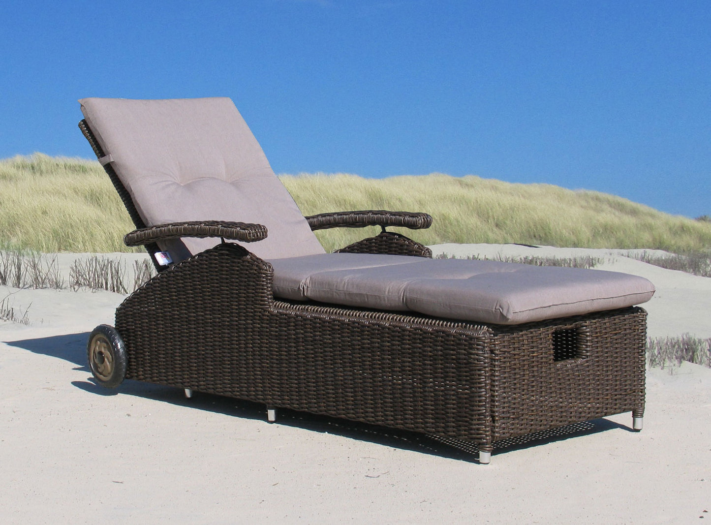 Gartenliege Liegestuhl Sonnenliege  Relaxliege Lanzarote Premium Ibiza -  Braun