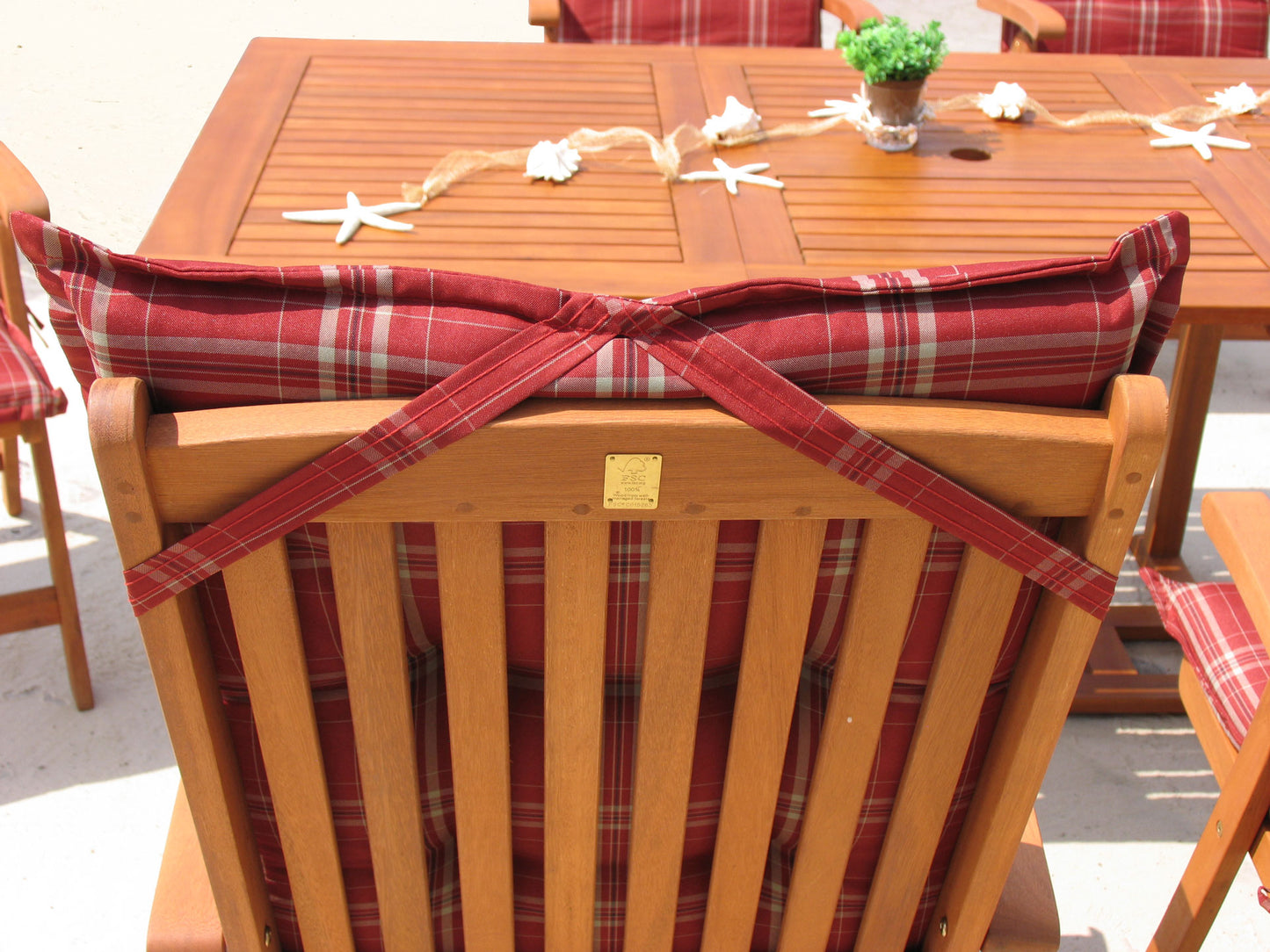 Auflage Rubinrot Kissen Polster für Klapp-Sessel Garten-Stuhl