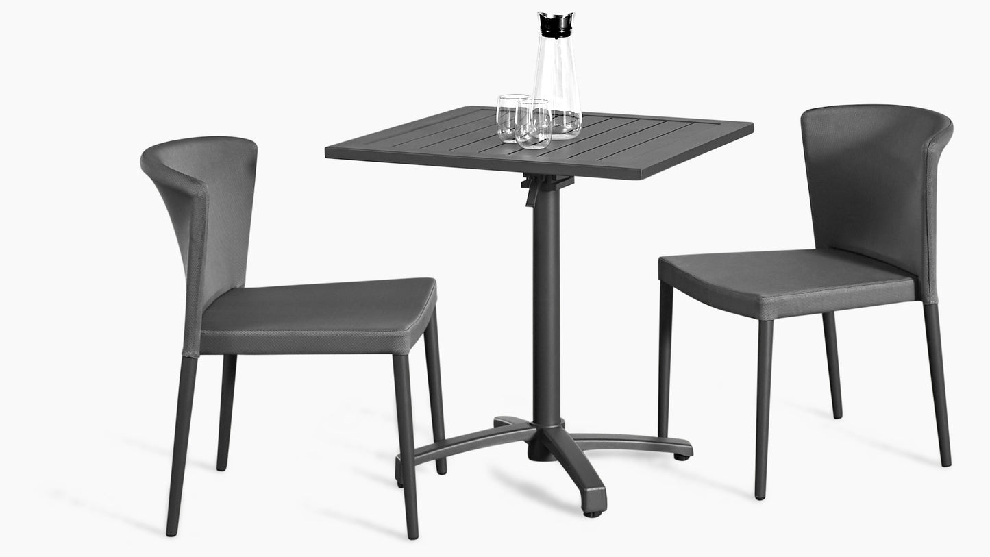 Stapelstuhl-Set Sol 2 teilig aus Aluminium/Textilene