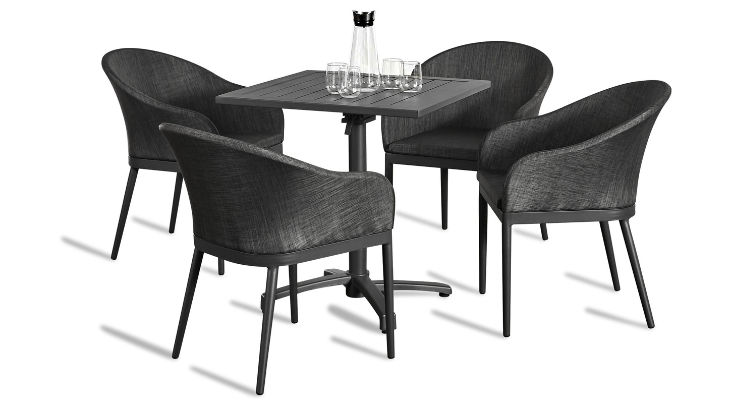 Klapptisch Sol aus pulverbeschichtetem Aluminium - Anthrazit