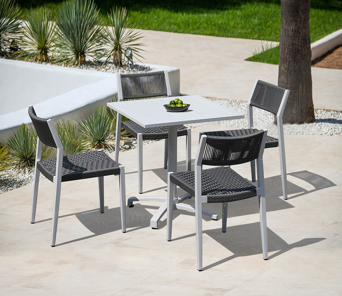 Klapptisch Sol aus pulverbeschichtetem Aluminium - Weiß