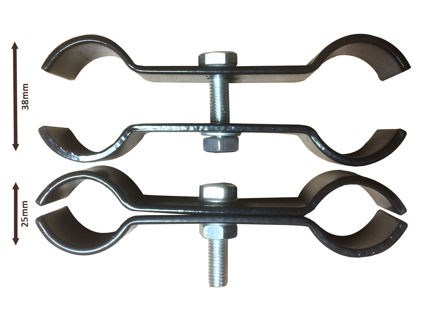 Pavillon Verbinder 2er Set pulverbeschichtet Schwarz