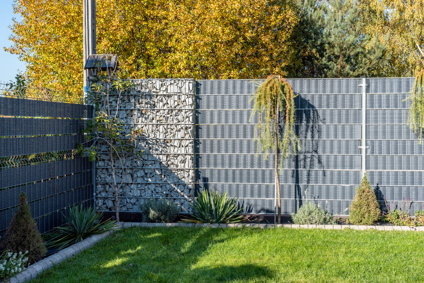 Sichtschutzstreifen 255x19cm beige - 2 Stk.