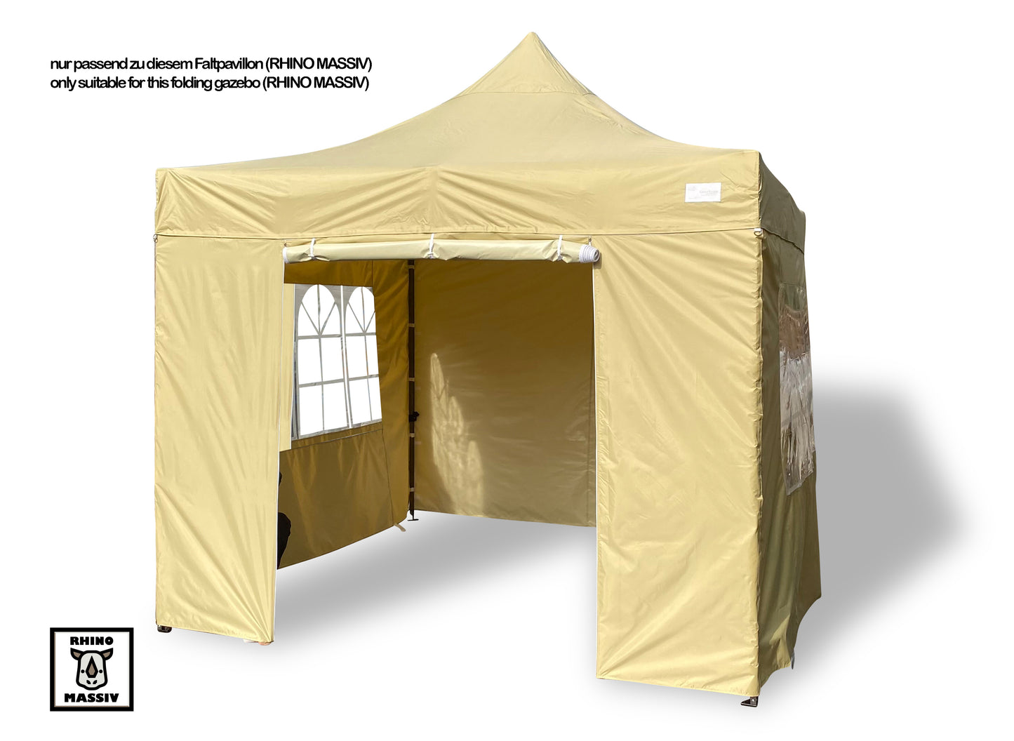 Seitenteile Faltpavillon Modena Premium Line 3x3m Beige