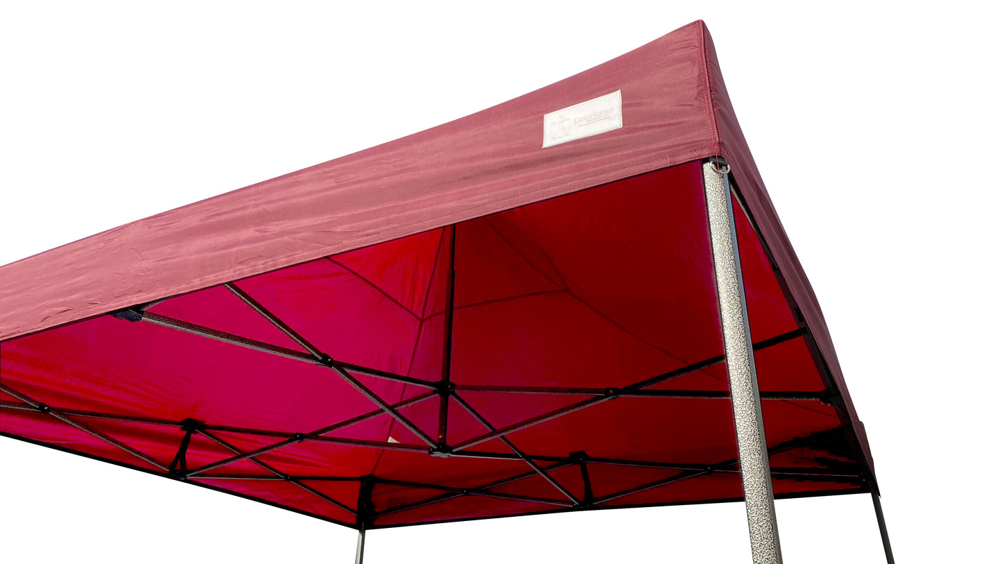 Faltpavillon Modena 3x3m bordeaux inkl. Seitenteile - extra starkes Gestell