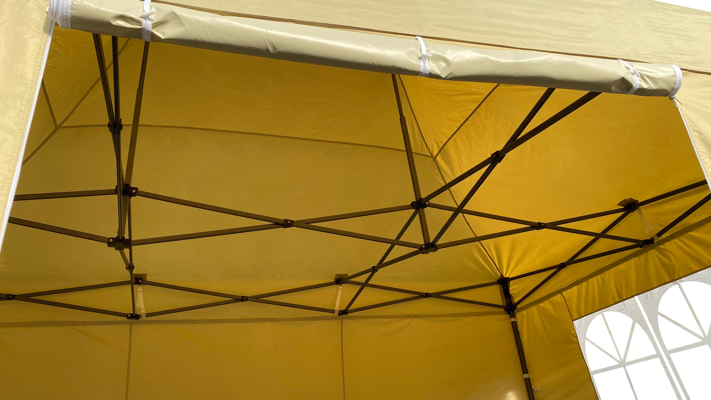 Faltpavillon Modena 3x4,5m beige inkl.  Seitenteile - extra starkes Gestell