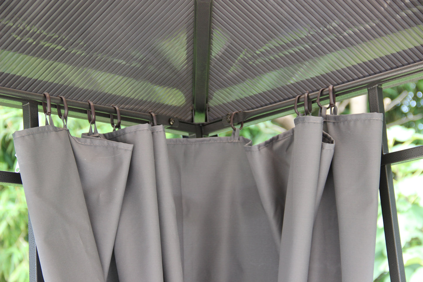 Hardtop Pavillon Limone 3x3m inkl. Seitenteile Doppelstegplatten Hohlkammer Polycarbonat