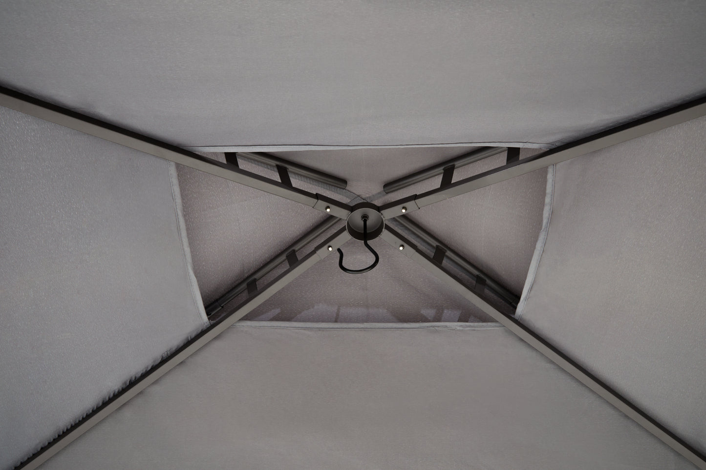 Grillpavillon BBQ 1,5x2,4m inkl. Flammschutzdach grau