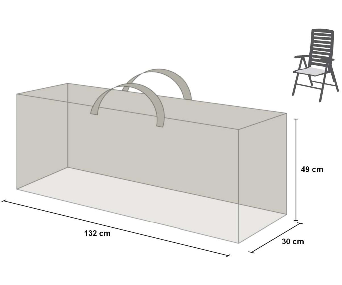 Kissentasche Schutztasche Tragetasche für 4 Auflagen