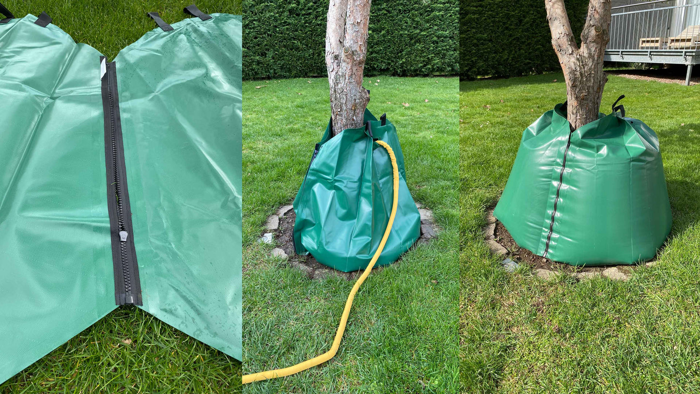 Doppelpack Bewässerungsbeutel für Bäume  - 2 x 60 Liter - Wasserbeutel Wassersack  Bewässerungssystem