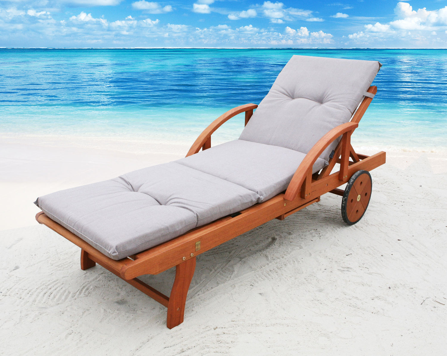 Auflage Sand für Gartenliege Liegestuhl Sonnenliege Relaxliege Polster – dasversandhaus24