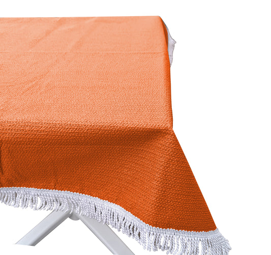 Gartentischdecke 130x180cm Oval Orange  Weichschaum Witterungsbeständig  Wetterfest geschäumt  Pflegeleicht  abwaschbar