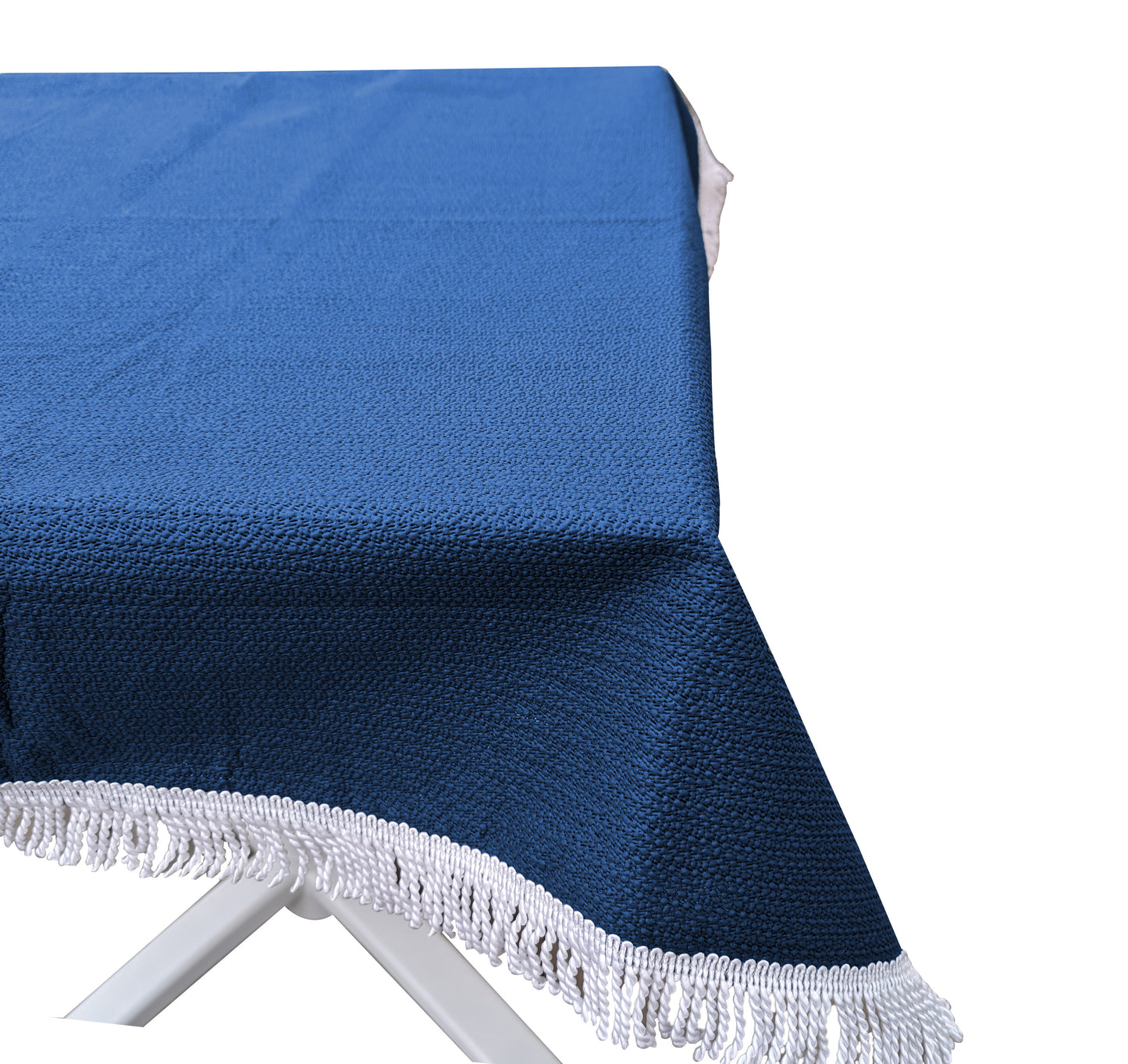 Gartentischdecke 160x260cm eckig  Blau Weichschaum Witterungsbeständig  Wetterfest geschäumt  Pflegeleicht  abwaschbar
