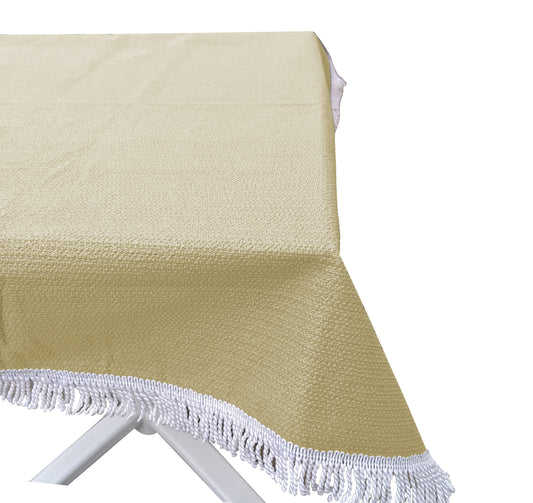 Gartentischdecke 160x250cm oval  Beige Weichschaum Witterungsbeständig  Wetterfest geschäumt  Pflegeleicht  abwaschbar