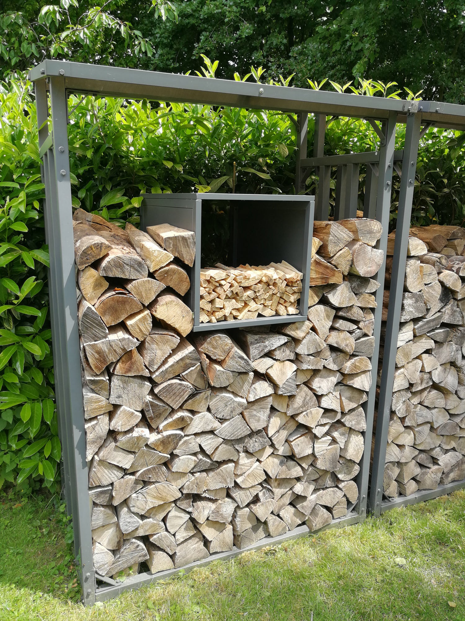 anmachholz aufbewahrung Box Anmachholz zu Kaminholzunterstand Kaminholzlager 68 x 48 x 48 cm – dasversandhaus24