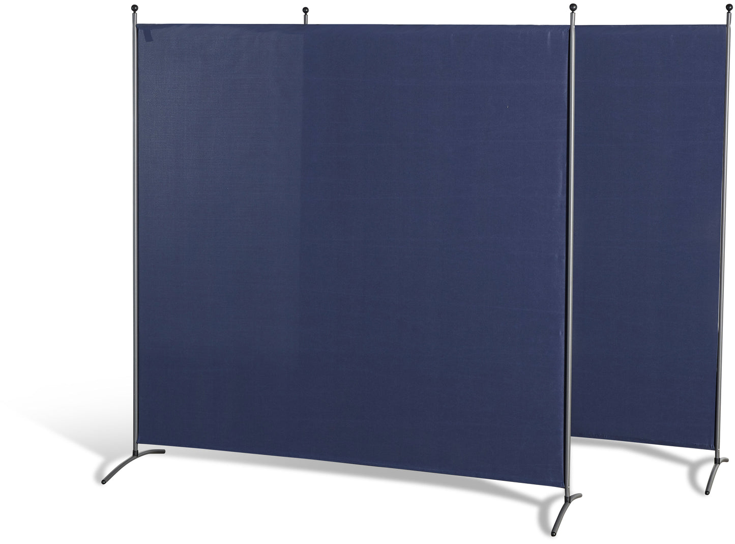 Doppelpack Stellwand 180x180 cm - blau -  Paravent Raumteiler Trennwand  Sichtschutz