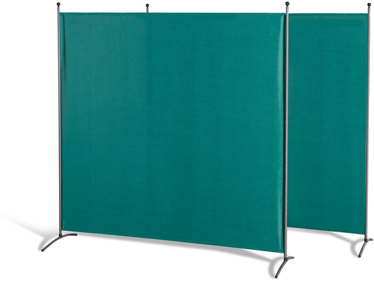 Doppelpack Stellwand 180x180 cm - grün -  Paravent Raumteiler Trennwand  Sichtschutz