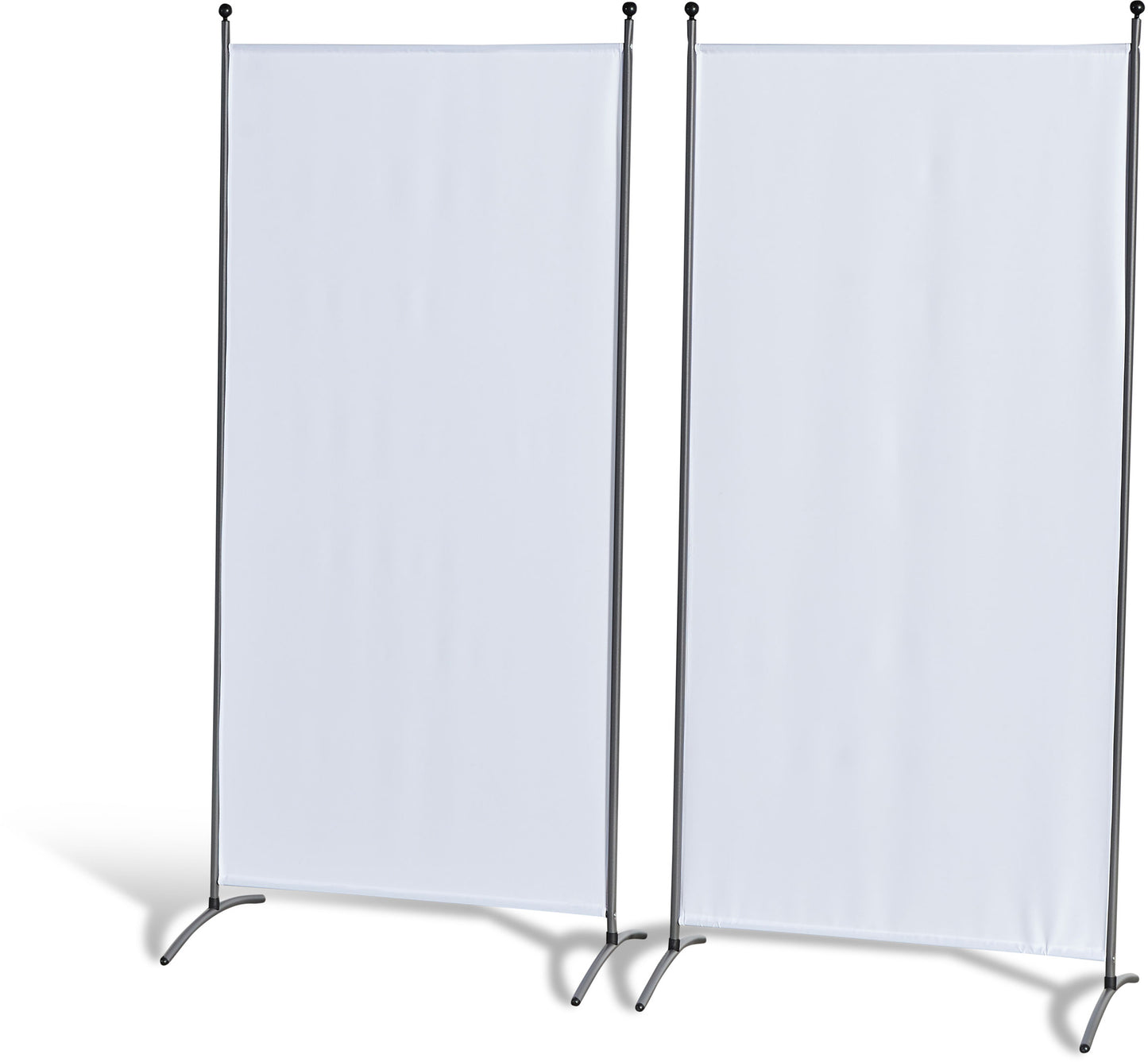 Doppelpack Stellwand 85x180 cm - weiß -  Paravent Raumteiler Trennwand  Sichtschutz