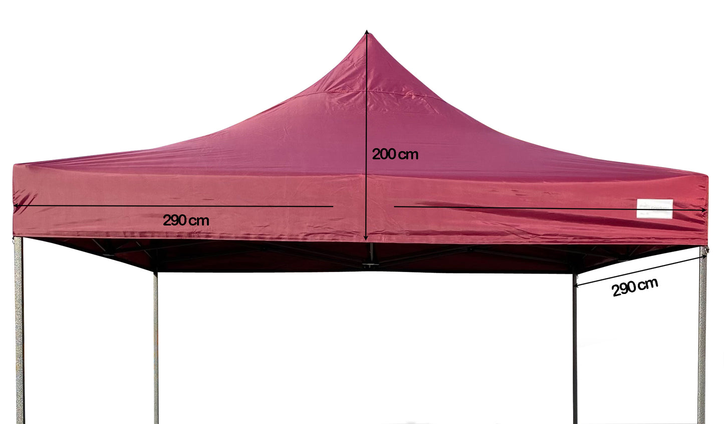 Ersatzdach Faltpavillon Premium Line  3x3m Bordeaux