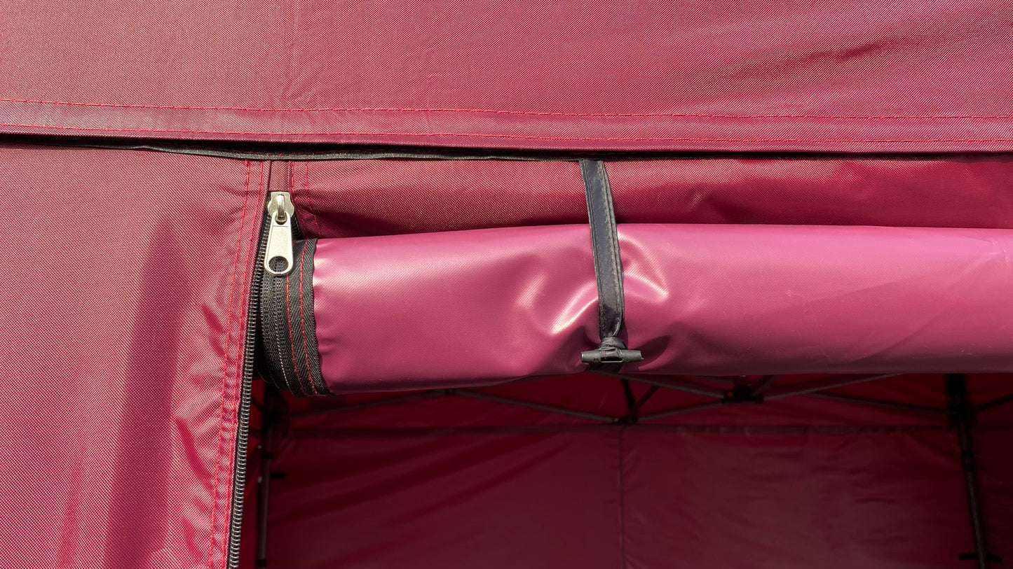 Faltpavillon Modena 3x3m bordeaux inkl.  Seitenteile - extra starkes Gestell