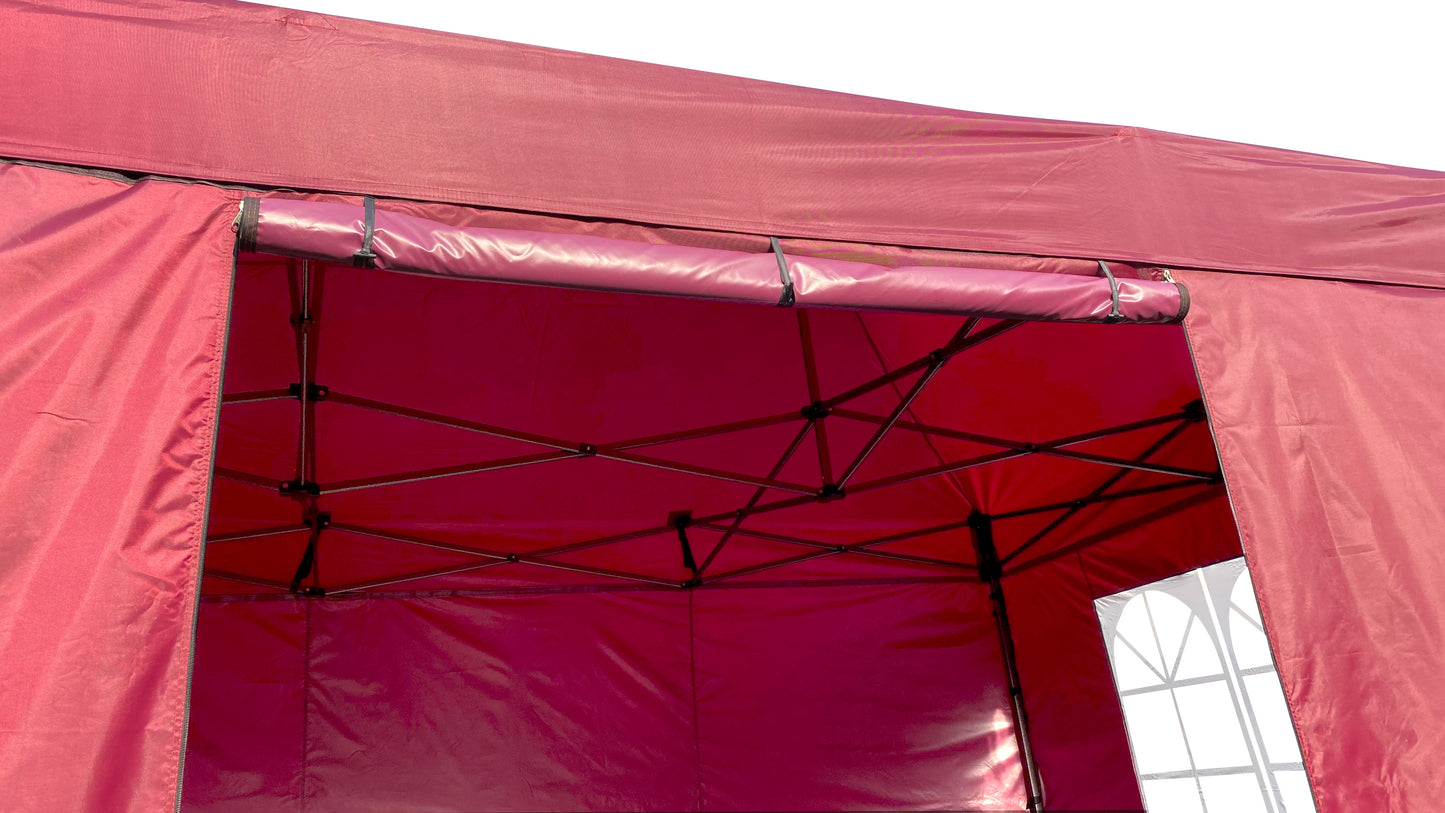 Faltpavillon Modena 3x4,5m bordeaux  inkl. Seitenteile - extra starkes  Gestell