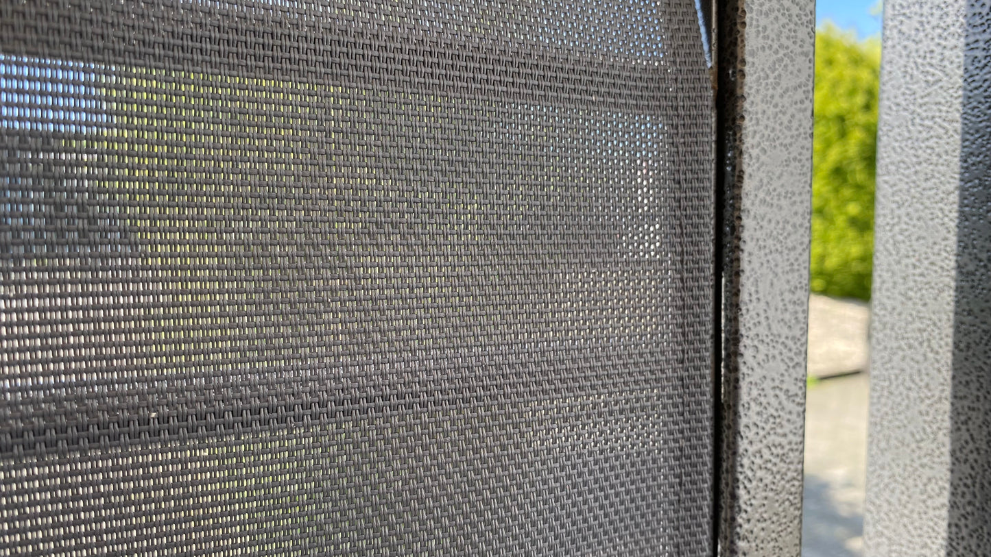 2 Seitenteile für Flachdachpergola  Venecia Textilene Grau