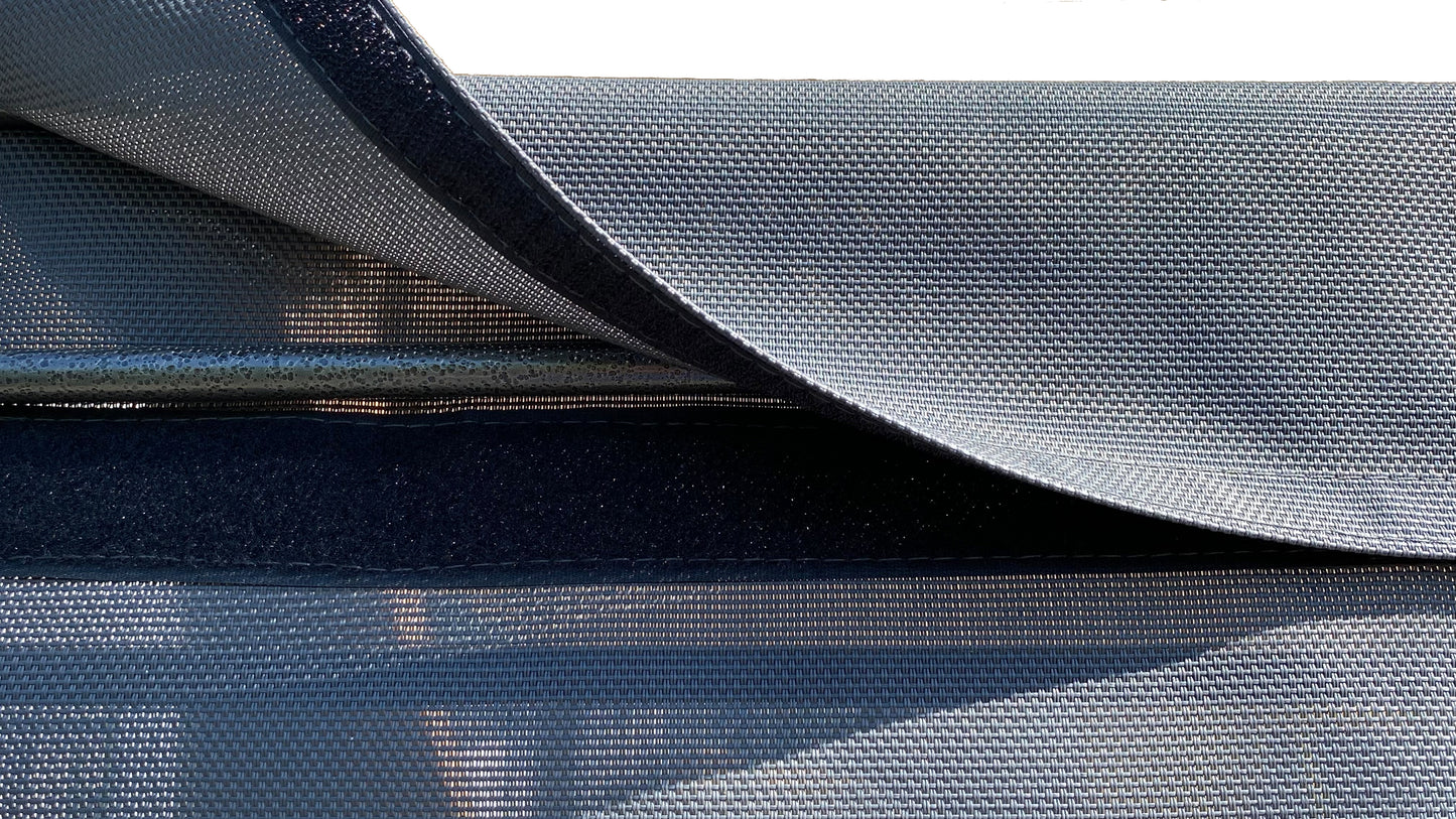 2 Seitenteile für Flachdachpergola  Venecia Textilene Grau