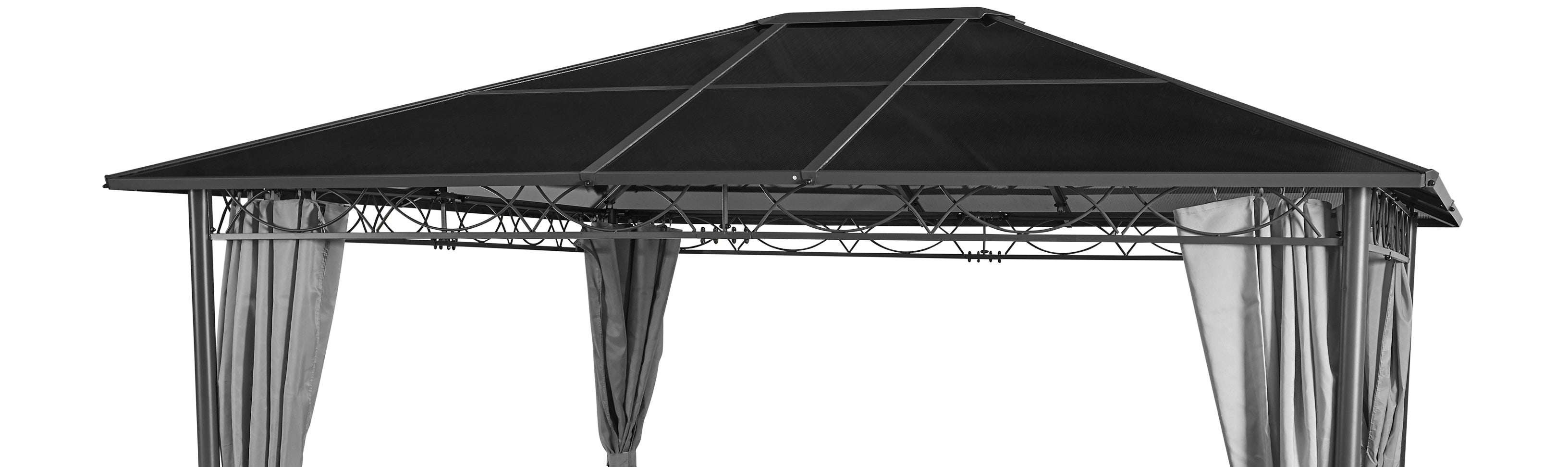 Ersatzdach Hardtop Pavillon Meran 3x3,6m Doppelstegplatten Polycarbona