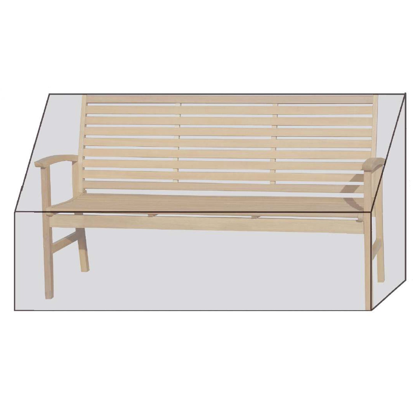 Black Premium Gartenbankhülle  160x60x85cm / garden bench cover /  atmungsaktiv / breathable