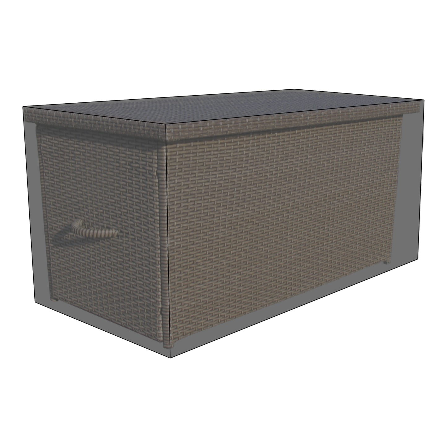 Black Premium Kissenboxhülle 145x75x65cm  / cushion box cover / atmungsaktiv /  breathable
