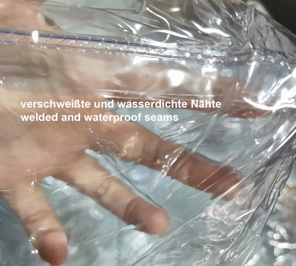 Abdeckhaube Gitterbox 125x85x95 cm PVC  Transparent mit Reißverschluss  wasserdicht UV stabil