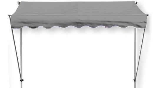 Klemmmarkise Ontario 205x130cm Grau  Balkonmarkise höhenverstellbar von  200cm-320cm