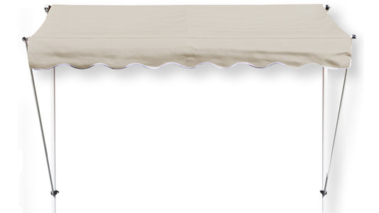 Klemmmarkise Ontario 255x130cm Sand  Beige Balkonmarkise höhenverstellbar von  200cm-320cm